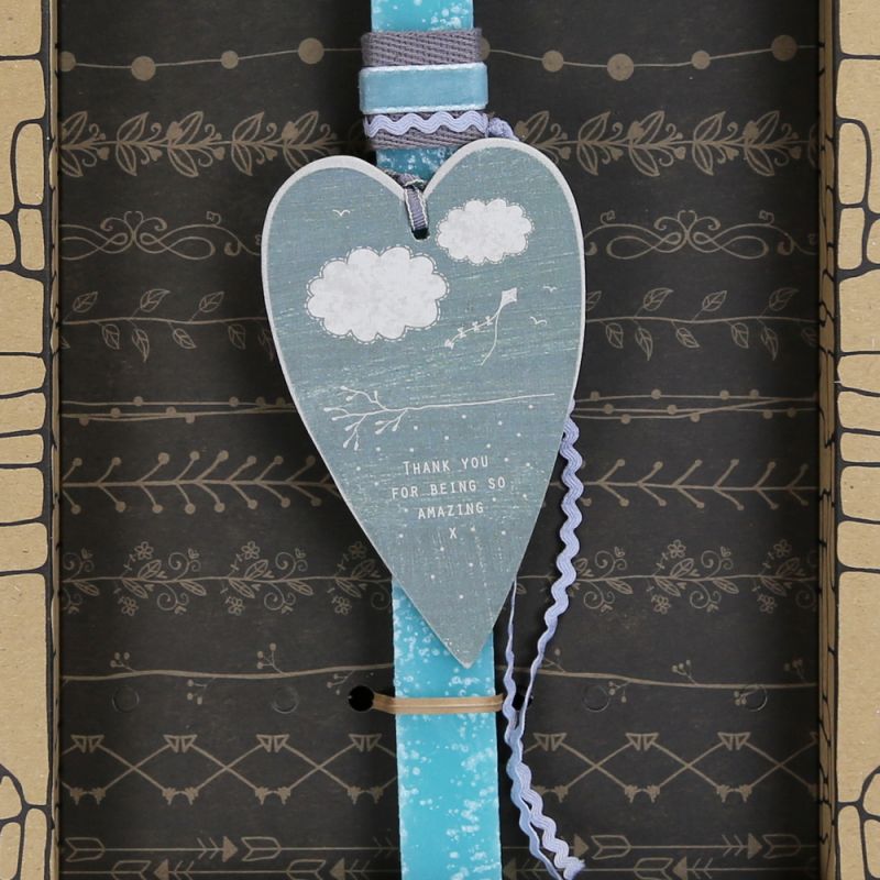 Easter Candle Heart tag-Thanks so amazing