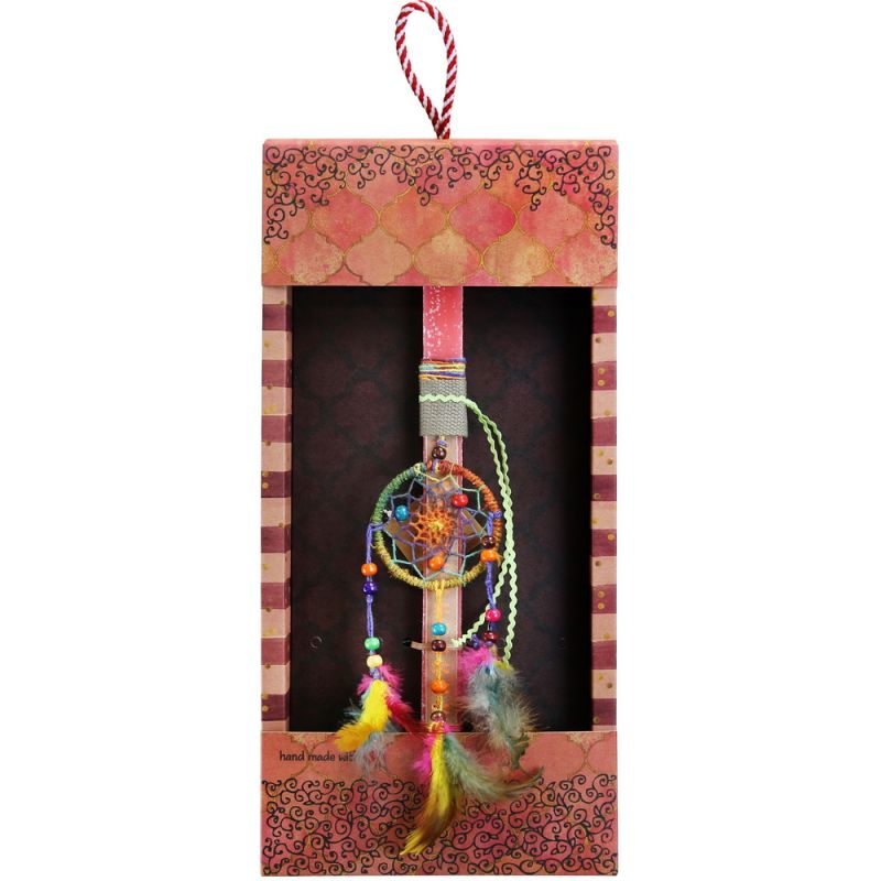 Easter Candle Mini Rainbow Hemp Dreamcatcher