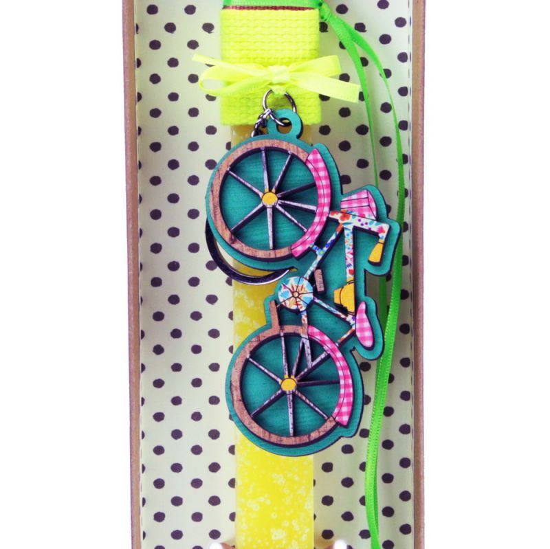 Easter Candle Bicycle Key-Ring