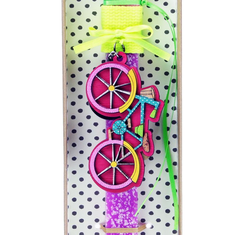Easter Candle Bicycle Key-Ring