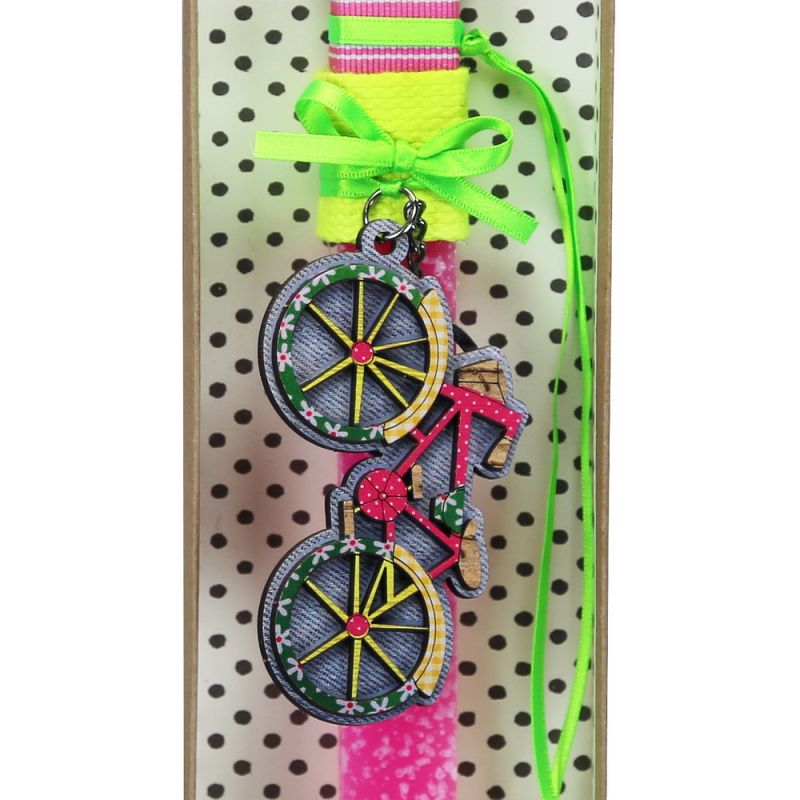 Easter Candle Bicycle Key-Ring