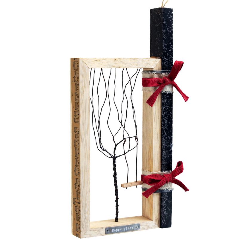 Easter Candle Wire tree frame-Swing/Happy place
