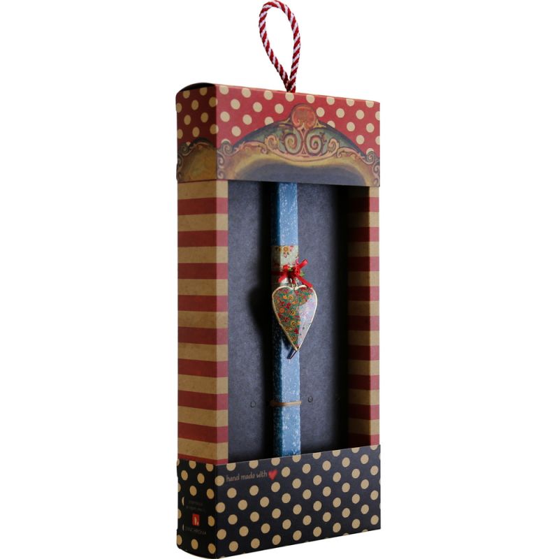 Easter Candle Small floral design hanging heart