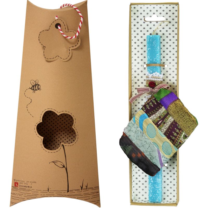 Easter Candle recycled sari zip purse