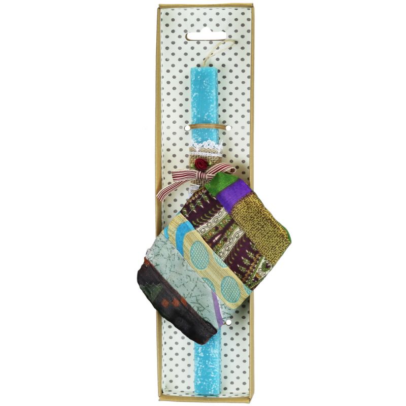 Easter Candle recycled sari zip purse