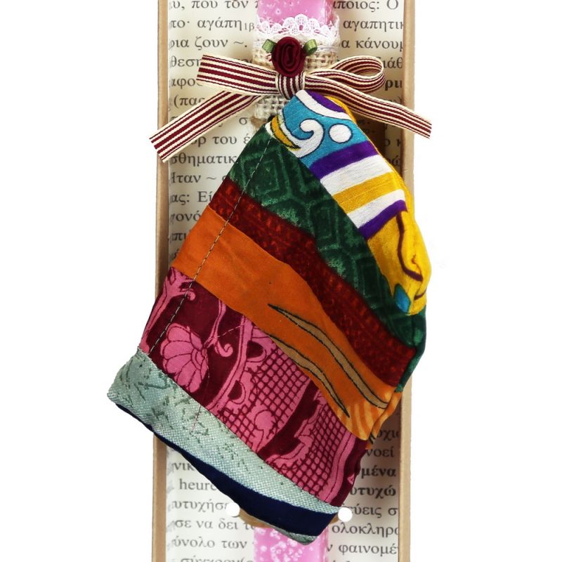 Easter Candle recycled sari zip purse