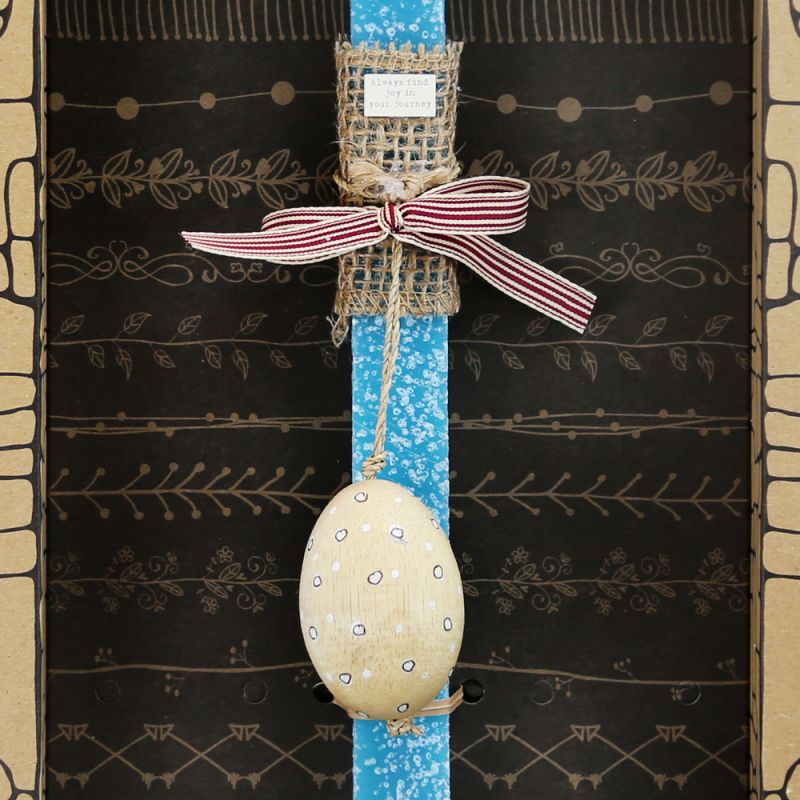 Easter Candle wooden egg-Dots