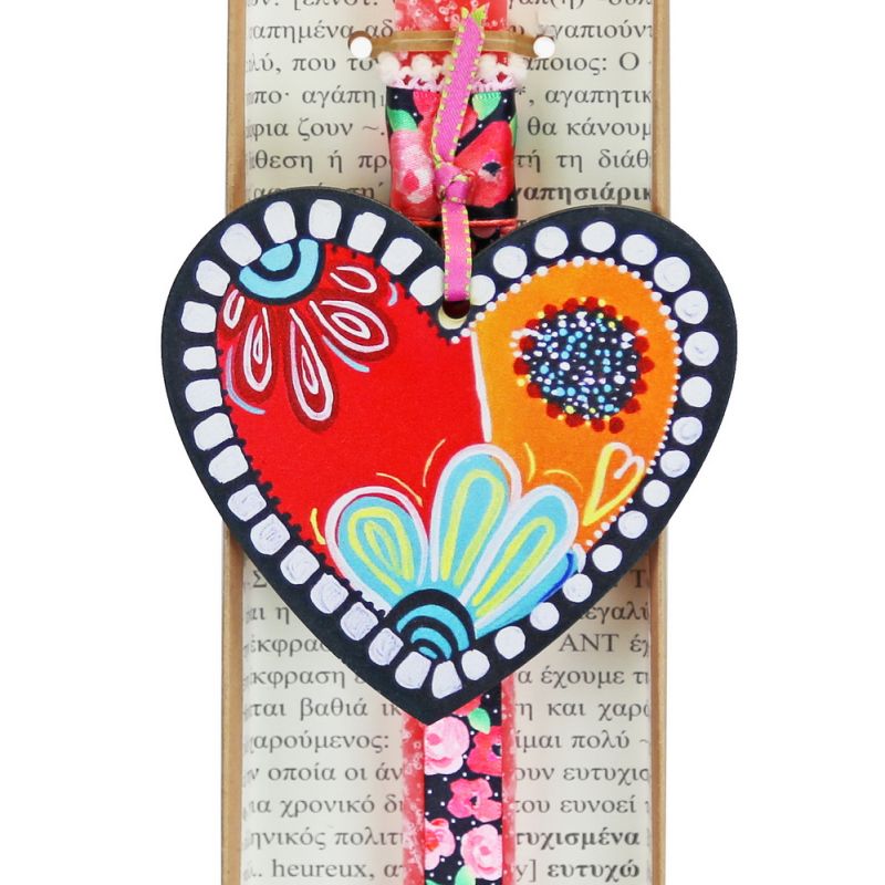 Easter Candle Hanging painted heart