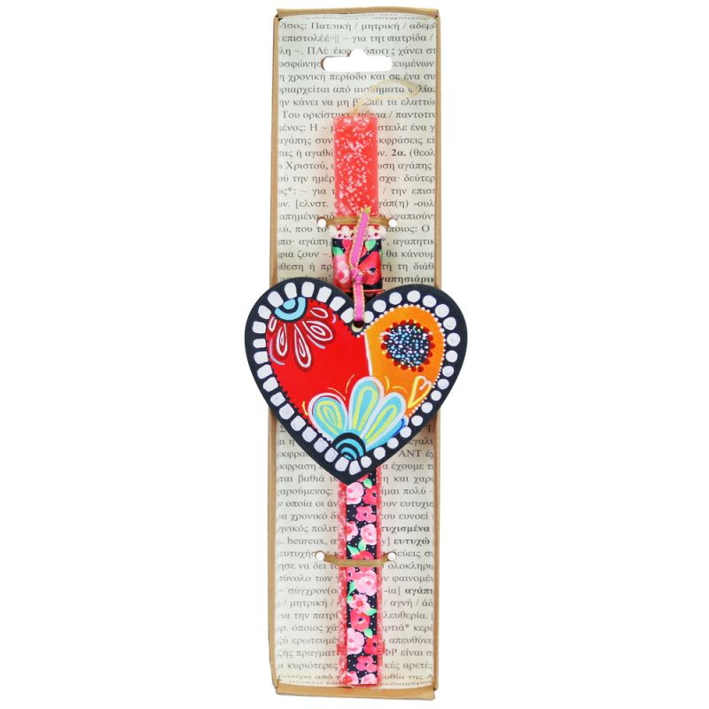 Easter Candle Hanging painted heart