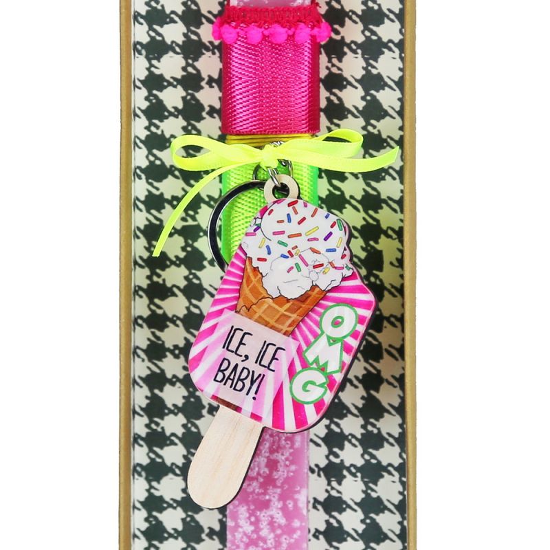 Easter Candle Keyring ice cream