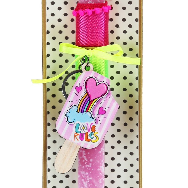 Easter Candle Keyring ice cream