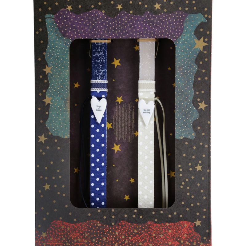 Λαμπάδα (lg) Πορσελάνινο στολίδι για δύο - Καρδιές