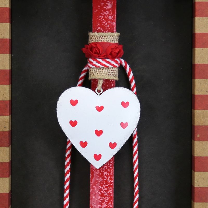 Easter Candle heart metal