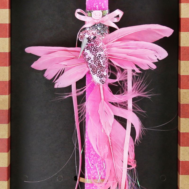 Easter Candle Bird feather