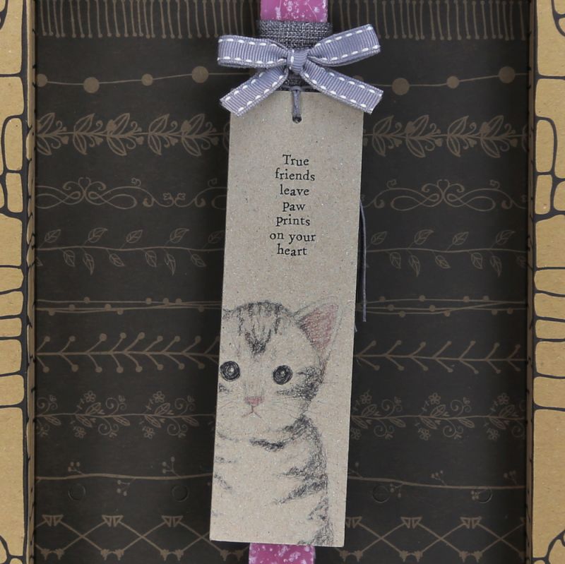 Easter Candle Cat bookmark-True friends