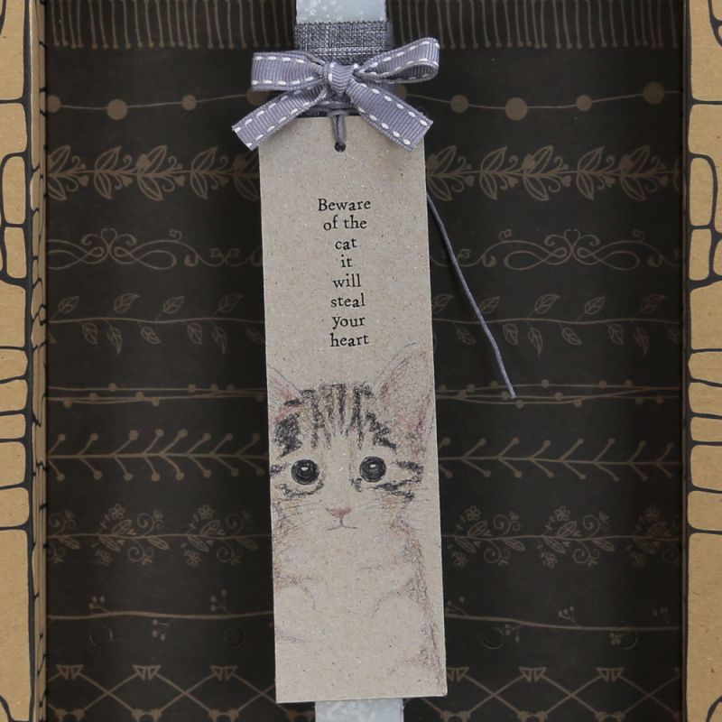 Easter Candle Cat bookmark-Beware of the cat