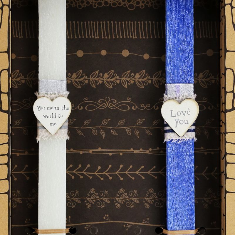 Λαμπάδα Basic -Ζευγάρι καρδιές Love