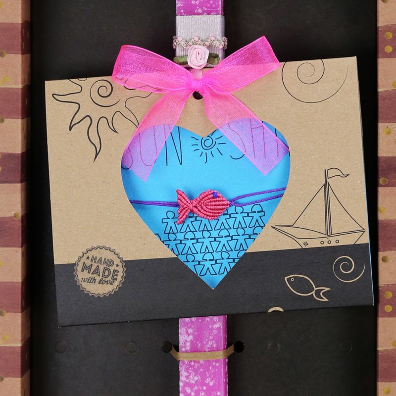 Λαμπάδα Bραχιόλι Ψαράκι - Ροζ