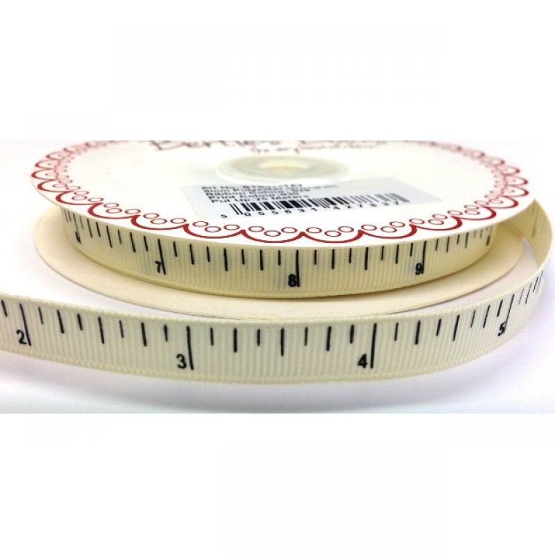 25 meter Inches 9mm Ivory  ribbon