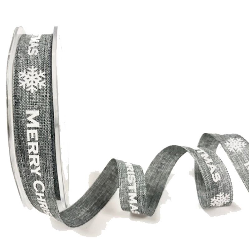 Κορδέλα 20μ. γκρι M.Xmas 15χιλ. 