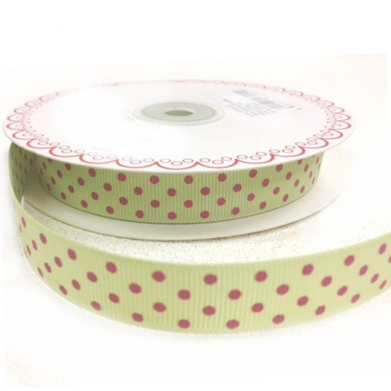 Κορδέλα 25μ.Πράσινο λάιμ /ροζ ΠΟΥΑ 16χιλ.