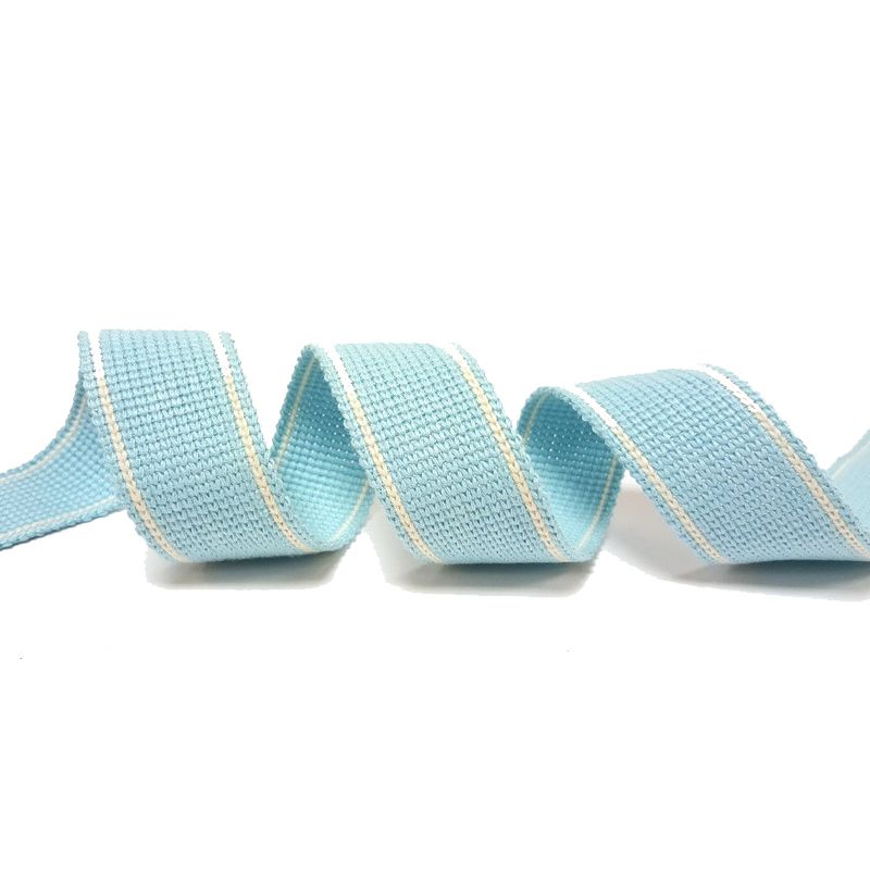 34mm Light Aqua Cotton mix Heavy Webbing x 15m