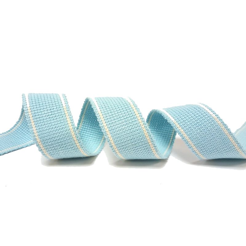 34mm Light Aqua Cotton mix Heavy Webbing x 15m