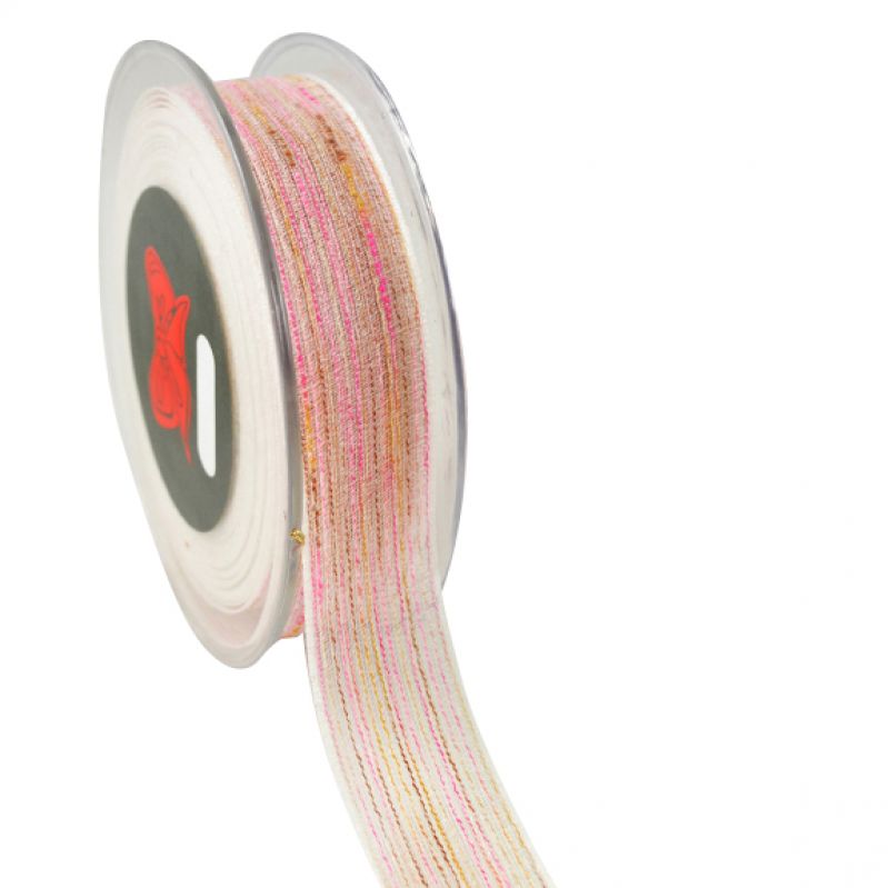 Κορδέλα 9μ. SANTORINΙ 25χιλ. - Ροζ,Μπεζ