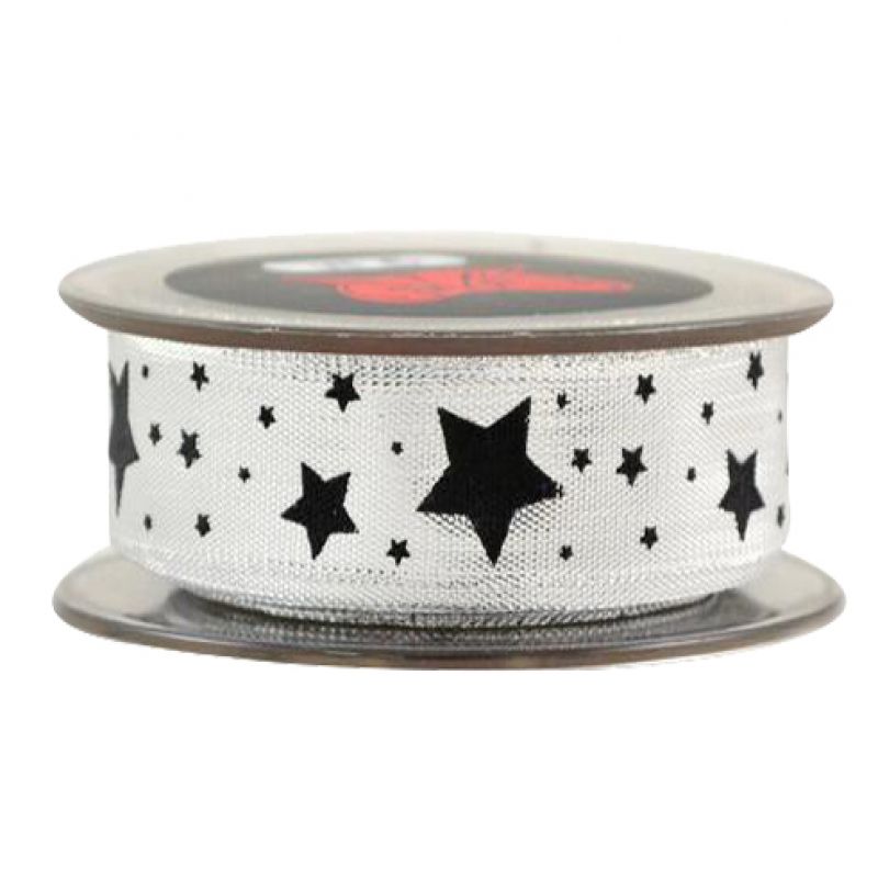Κορδέλα 9μ. GLOSS LITTLE STAR 23χιλ.-ΑΣΗΜΙ-ΜΑΥΡΟ