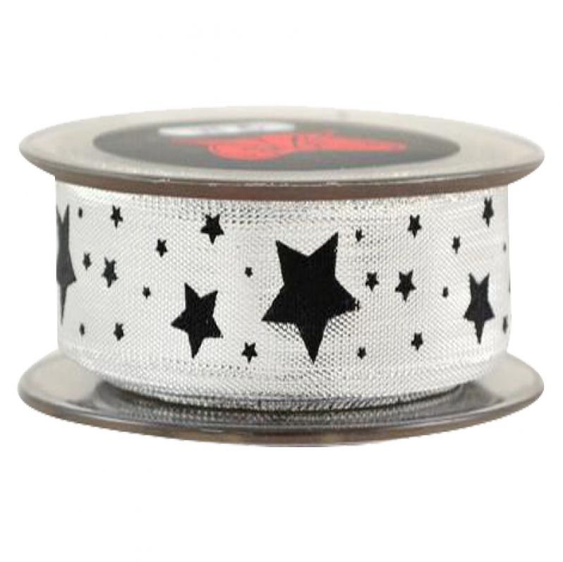 Κορδέλα 9μ. GLOSS LITTLE STAR 38χιλ.-ΑΣΗΜΙ-ΜΑΥΡΟ