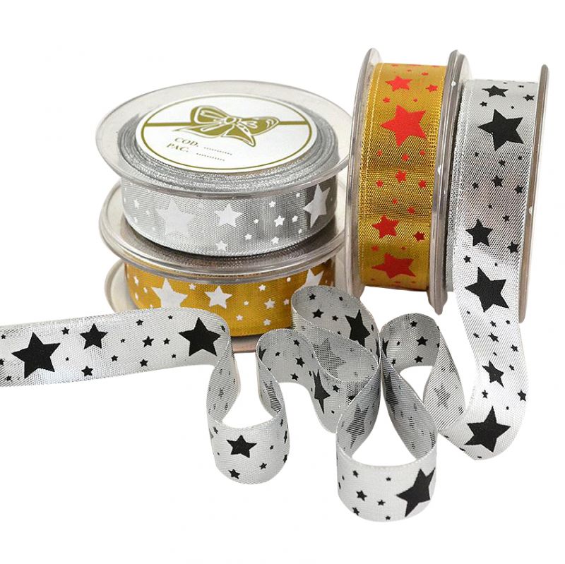 Κορδέλα 9μ. GLOSS LITTLE STAR 23χιλ.-ΑΣΗΜΙ-ΛΕΥΚΟ