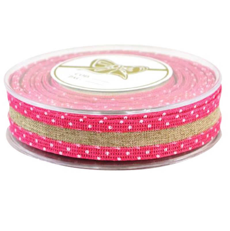 Ribbon LIBERTAD PETIT POUA 2.5cmX9.10m FUXIA