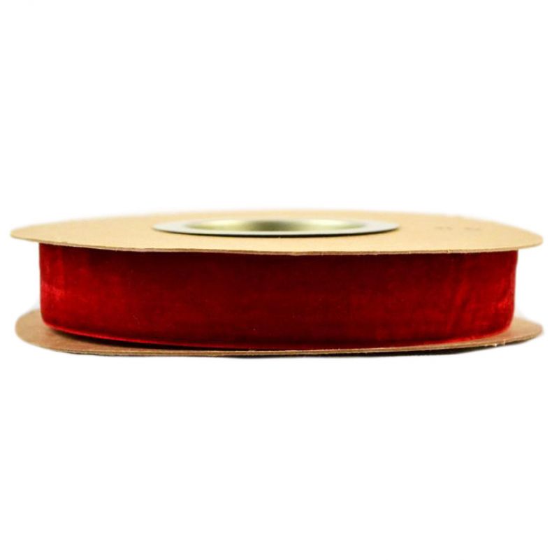 Κορδέλα 18μ. PRAGUE VELVET 6mm - Κόκκινη