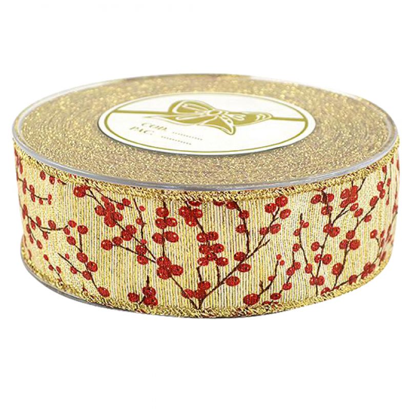 Κορδέλα 9μ. METALLIC MISTLETOE 23χιλ.-ΧΡΥΣΟ