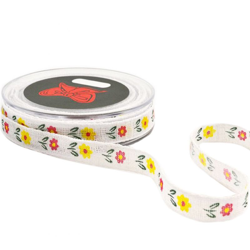 Κορδέλα 9μ. LINUX FLOWERS 12χιλ. - Πολύχρωμη