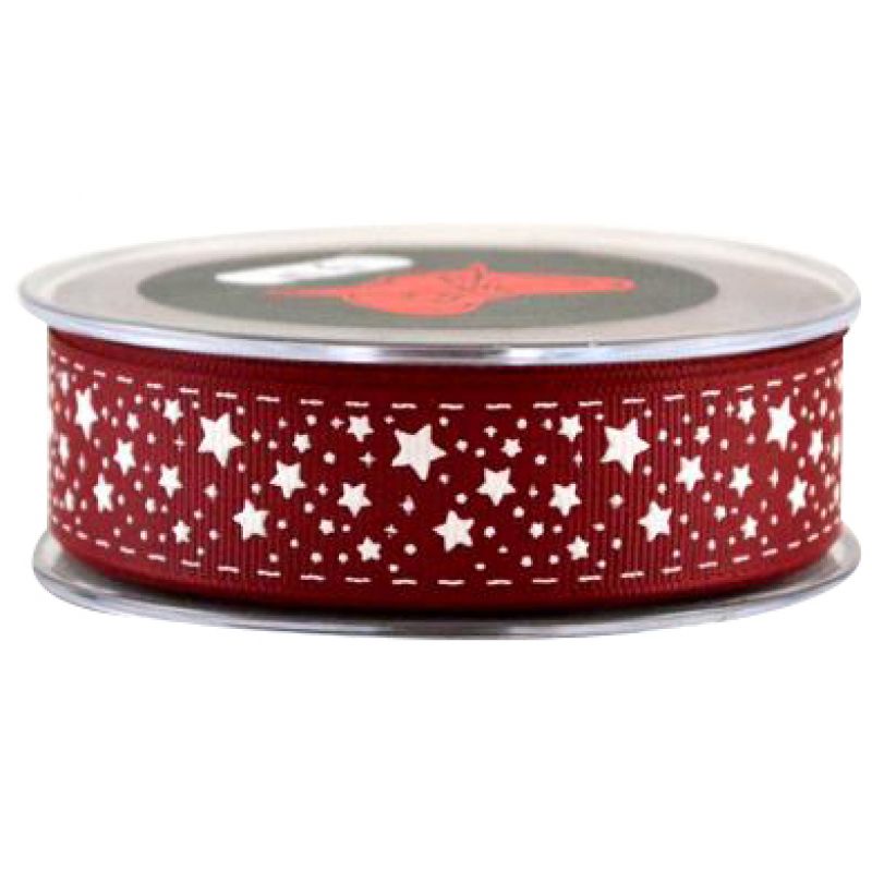 Κορδέλα 9μ. GRO  STARS AND STITCHES 23χιλ.-ΜΠΟΡΝΤΩ