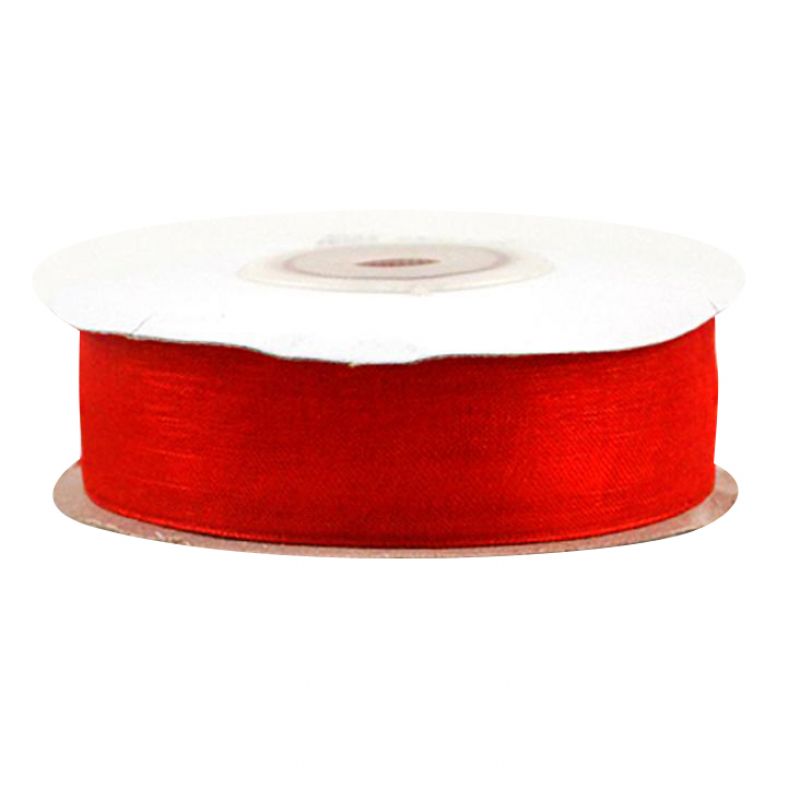 Κορδέλα 23μ. ORGANZA THIN EDGE 40χιλ.-ΚΟΚΚΙΝΟ