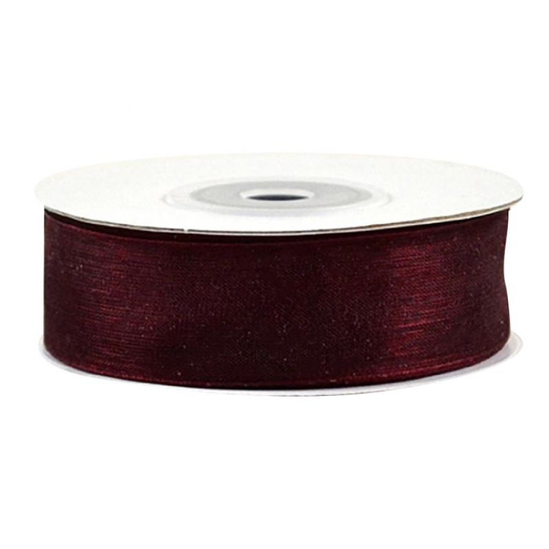 Κορδέλα 23μ. ORGANZA THIN EDGE 40χιλ.-ΜΠΟΡΝΤΩ
