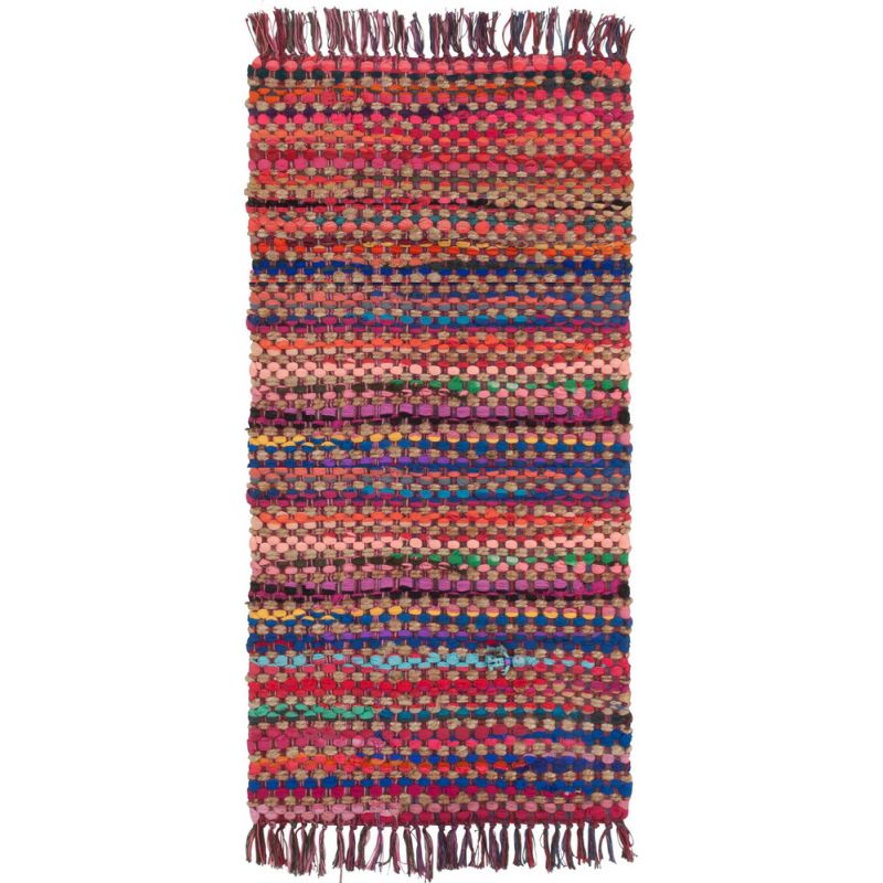 Multi colour slub rag rug 70x140cm