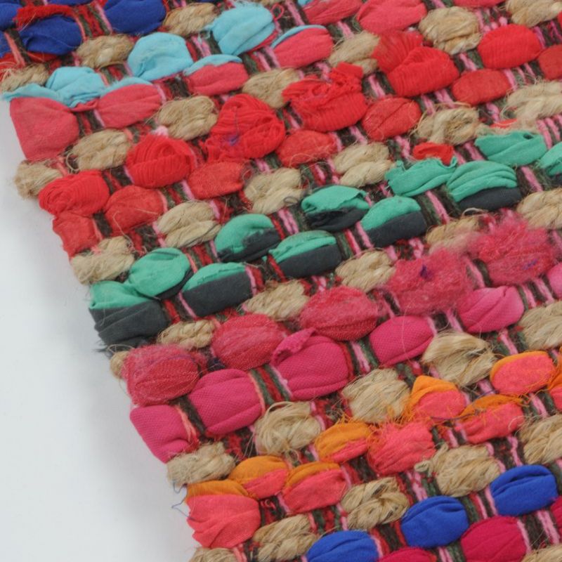 Multi colour slub rag rug 120x180cm