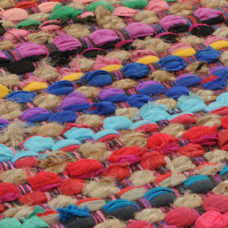 Multi colour slub rag rug 120x180cm