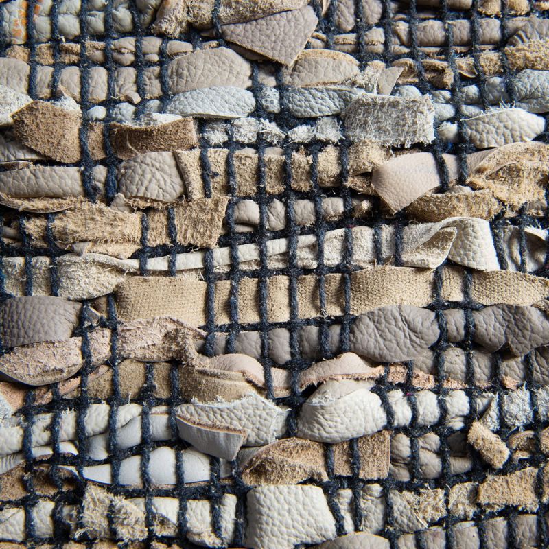 Leather diamond weave rug 90x150cm