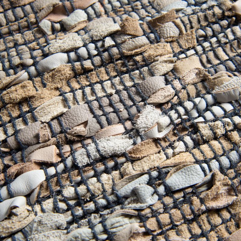 Leather diamond weave rug 60x90cm