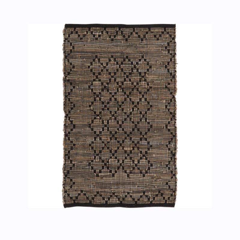 Leather diamond weave rug 60x90cm