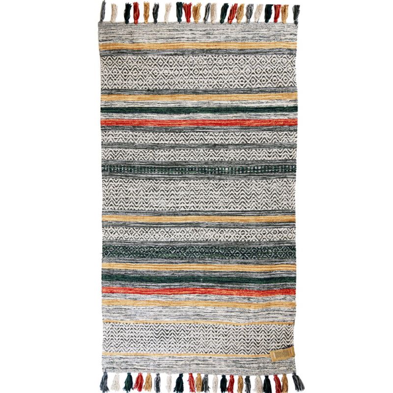 Antara cotton hand loom rug 90x150cm - GREEN