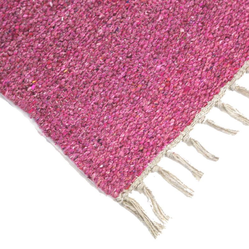 Plain Recycled Yarn Rug Grape(GP) 75 x 135cm