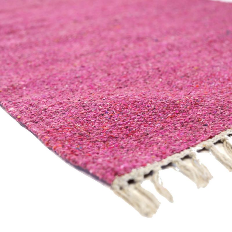 Plain Recycled Yarn Rug Grape(GP) 75 x 135cm