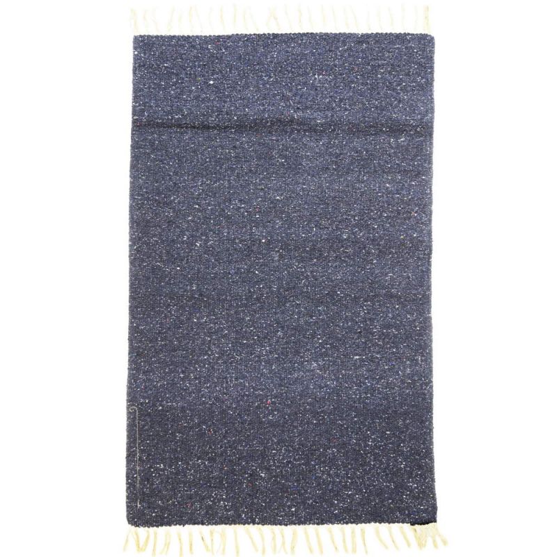 Plain Recycled Yarn Rug Navy(NV) 90 x 150cm