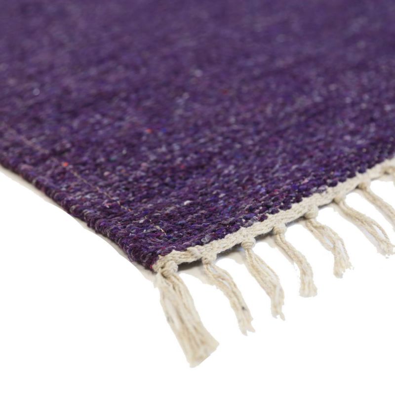 Plain Recycled Yarn Rug Purple(P) 90 x 150cm