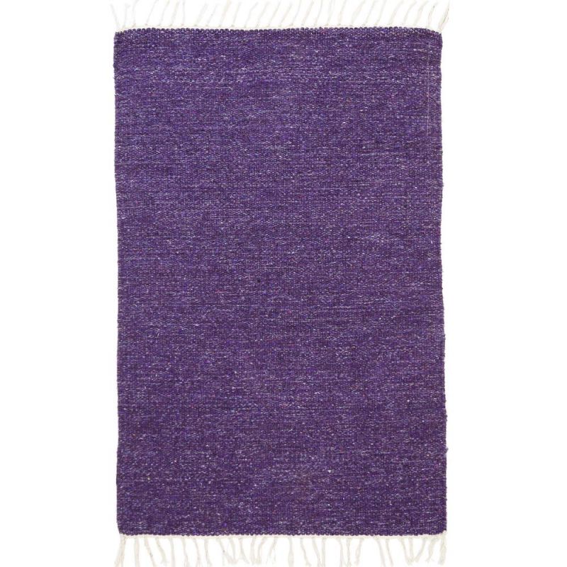 Plain Recycled Yarn Rug Purple(P) 90 x 150cm